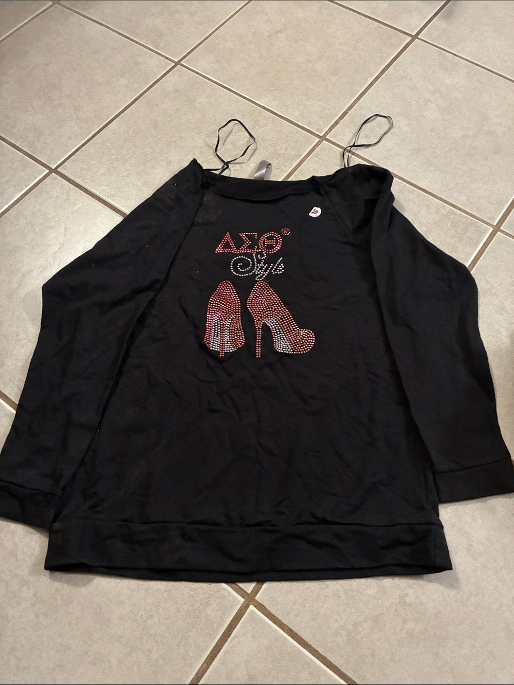 Next Level Apparel Black Crewneck Top with Branded Tag